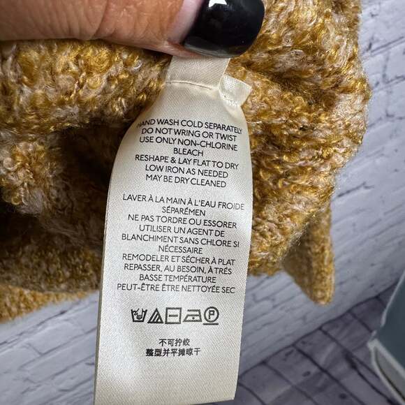 Free People Moira Wool-Blend Slouchy Tunic Sweater in Honeycomb Size XS - Picture 5 of 6